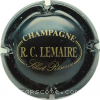 Capsule Lemaire R.C. Nom horizontal, noir et or