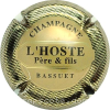 Capsule L'Hoste Fond crème, strié noir et or