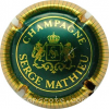 Capsule Mathieu Serge vert et or, stries larges