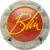 Capsule Blin Fond marron foncé, jaune, contour gris