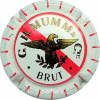 Capsule Mumm Brut, blanc, barre rouge, stries rouge