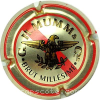 Capsule Mumm Brut millésime, fond or, barre rouge