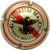 Capsule Mumm Brut millésime, fond or pâle, barre rouge