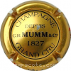Capsule Mumm Grand cru, 1827 or et noir