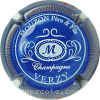 Capsule Mouzon Père et Fils Bleu et blanc, strié or
