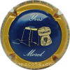 Capsule Morel Yves Fond bleu foncé, contour or