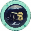 Capsule Morel Yves Fond bleu foncé, contour bleu clair