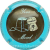 Capsule Morel Yves Fond marron foncé, contour bleu
