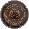 Capsule Heucq P.et F. Bordeaux-marron métallisé et or