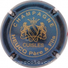 Capsule Heucq P.et F. Bleu métallisé et or