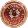 Capsule Lagille P. et F. Contour rosé, fond bordeaux
