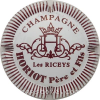 Capsule Horiot P. & F. Blanc et bordeaux, striée