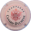 Capsule Canard-Duchene Rose, or cuivré et noir, inscription Charles VII sur la jupe