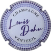 Capsule Dehu Louis Blanc et violet pâle, contour violet foncé à damier