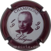 Capsule Seleque 1999, blanc, contour bordeaux foncé