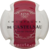 Capsule De Castelnau Fond blanc, bande bordeaux
