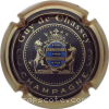 Capsule De Chassey Guy Fond noir, or et bleu, contour or