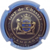 Capsule De Chassey Guy Fond noir, or et bleu, contour bleu