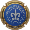 Capsule Prince d'Orleans Bleu et blanc, contour or