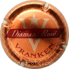 Capsule Vranken Rosé , bordeaux et métal, diamant rosé