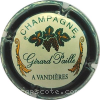 Capsule Paille Gérard Fond crème, feuille or, Contour vert foncé et  liseret crème
