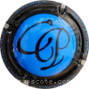 Capsule Pougeoise Charles Fond bleu, contour noir
