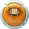 Capsule Prie Philippe Orange, contour blanc, lettres blanches