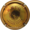 Capsule Krug Grande cuvée, or et bordeaux, 32mm