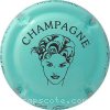Capsule Arlette (La fée d') Visage noir, fond turquoise