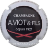 Capsule Viot A. & Fils Centre noir, contour blanc et rubans rouge