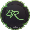 Capsule Robert Bernard Noir mat, contour vert