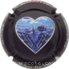 Capsule Albrecht-Chardonnier Fond noir, intérieur paysage bleuté en relief