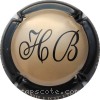 Capsule Billiot H Beige, contour noir