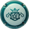 Capsule Leroux H. & Fils Bleu-vert métallisé et blanc, 1er cru