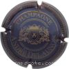 Capsule Delaunois André Bleu-noir et or, striée
