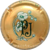 Capsule Perrier-Jouet Or foncé, initiales Vert foncé, fleur au verso
