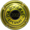 Capsule Pol Roger & C° 2002, or-jaune et noir, contour strié