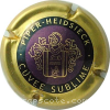Capsule Piper-Heidsieck Cuvée sublime, contour or, centre violet