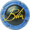 Capsule Blin Fond noir, jaune et contour bleu