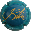 Capsule Blin Fond bleu, jaune crème, contour bleu pâle