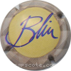 Capsule Blin Fond crème, violet, contour gris