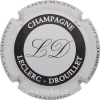Capsule Leclerc Drouillet Contour blanc, initiales grises