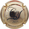 Capsule Chardonnier Y. 2021, Plaque or, inscriptions bleues