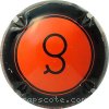 Capsule Gueusquin Nicolas Fond orange, contour noir