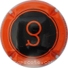 Capsule Gueusquin Nicolas Fond noir, contour orange