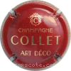 Capsule Collet Bordeaux-rouge et or, art déco