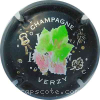 Capsule Hanotin Jean  Fond noir, feuille argent vert vif