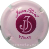 Capsule Diot Jean  Rose et violet, initiales en relief