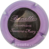 Capsule Banette Pierre Fond marron foncé, contour mauve