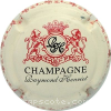 Capsule Henriot Raymond Blanc cassé, bordeaux et noir, lettres fines